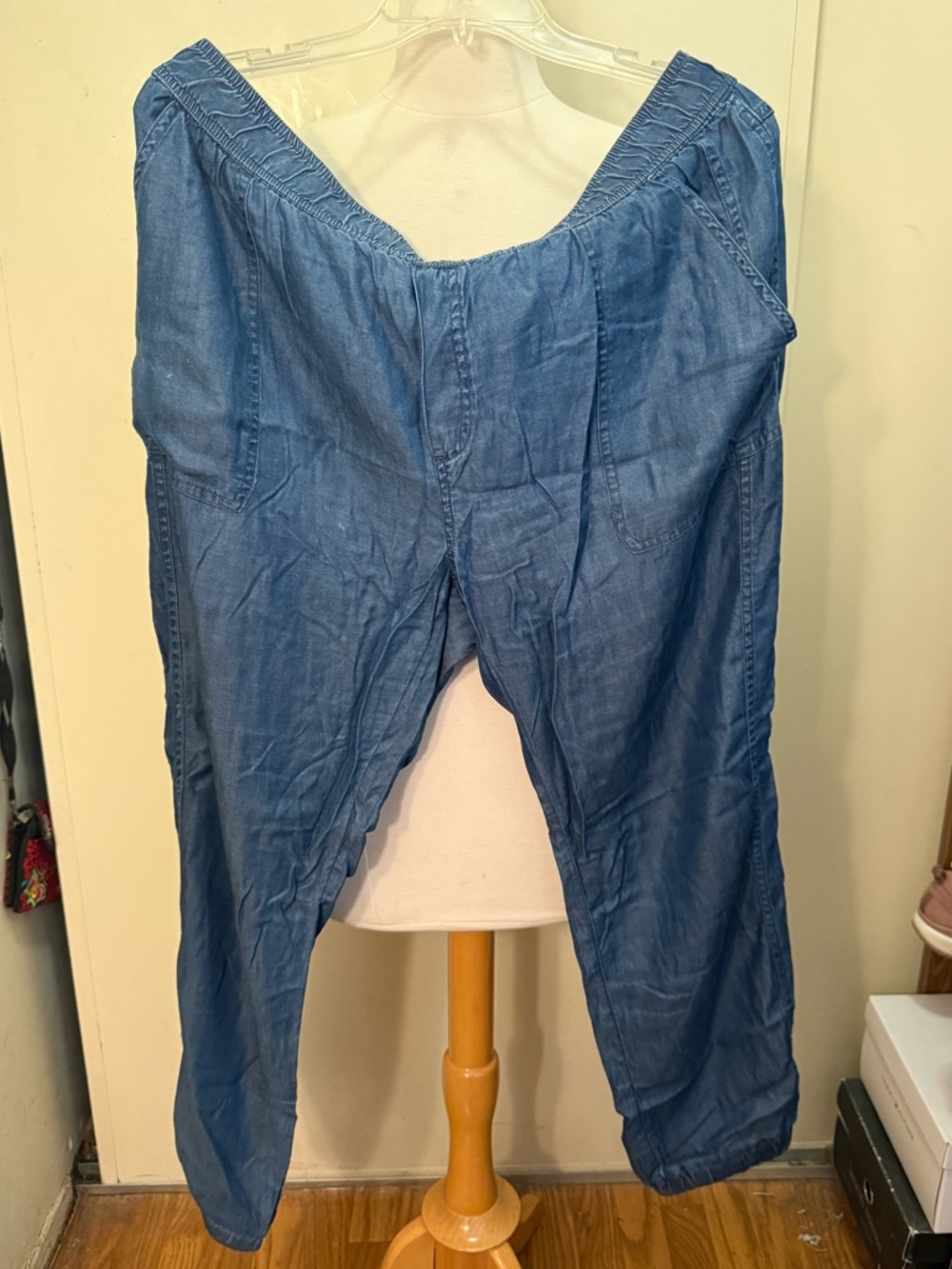 Prana Casual chambray Denim Jogger Pants blue XL